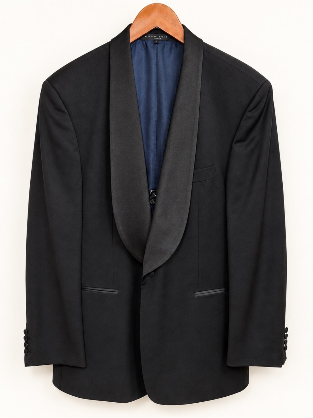 Hugo Boss Black Wool Shawl Collar Tuxedo Jacket 44R